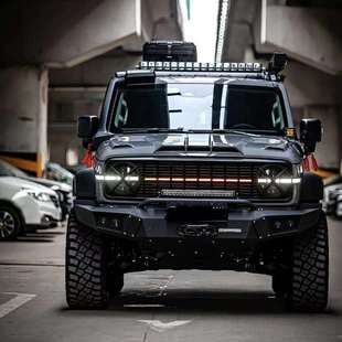 坦克300至暗中网套件改装复古前脸格栅灯罩小黄灯日行灯至暗中网