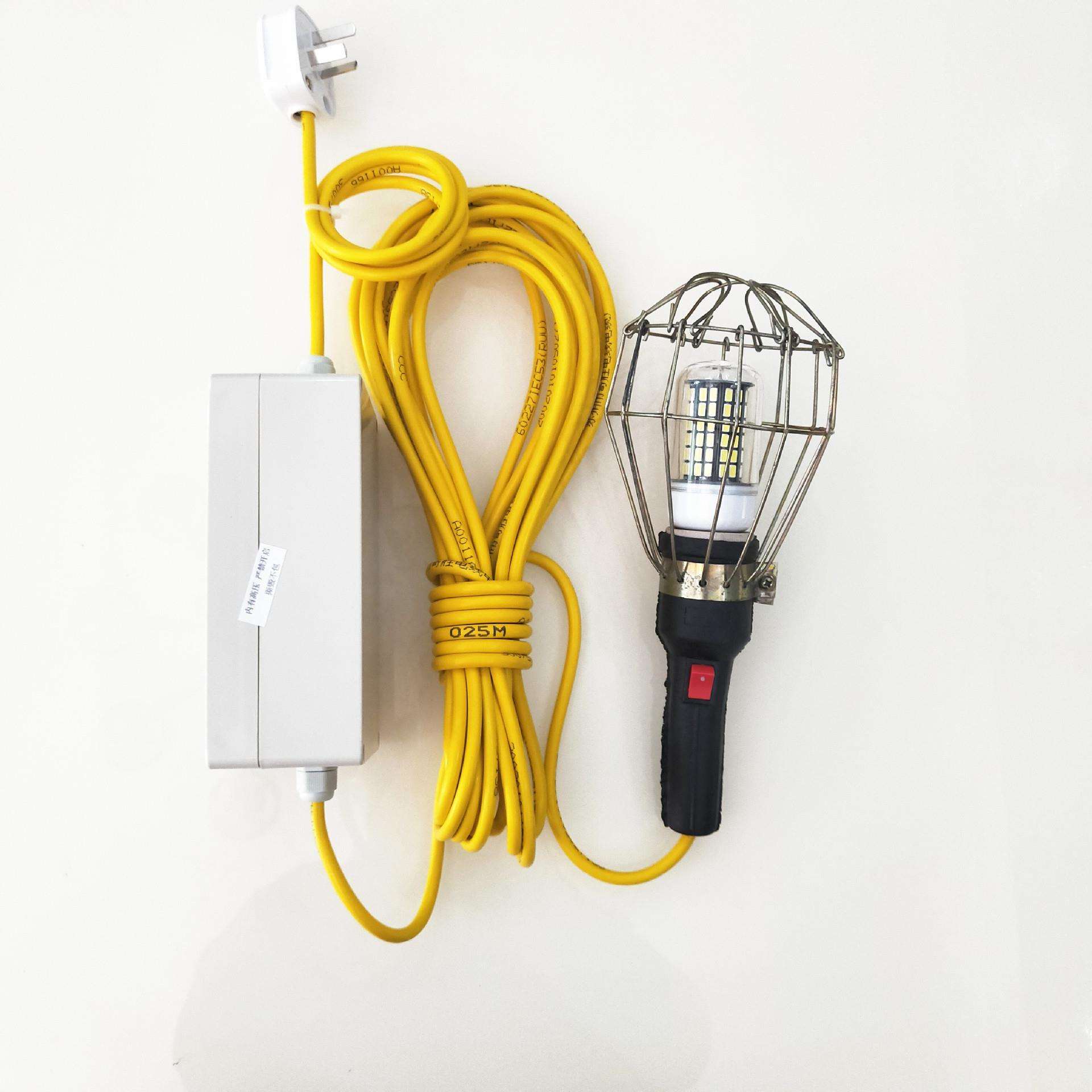 LED行灯低压维修灯220V转12V24V36V自带变压器工作灯灯头