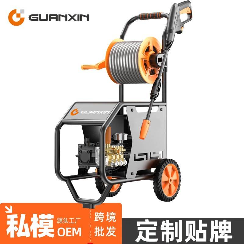 高压洗车机 跨境汽车便携式多功能大功率增压水泵清洗洗车神器