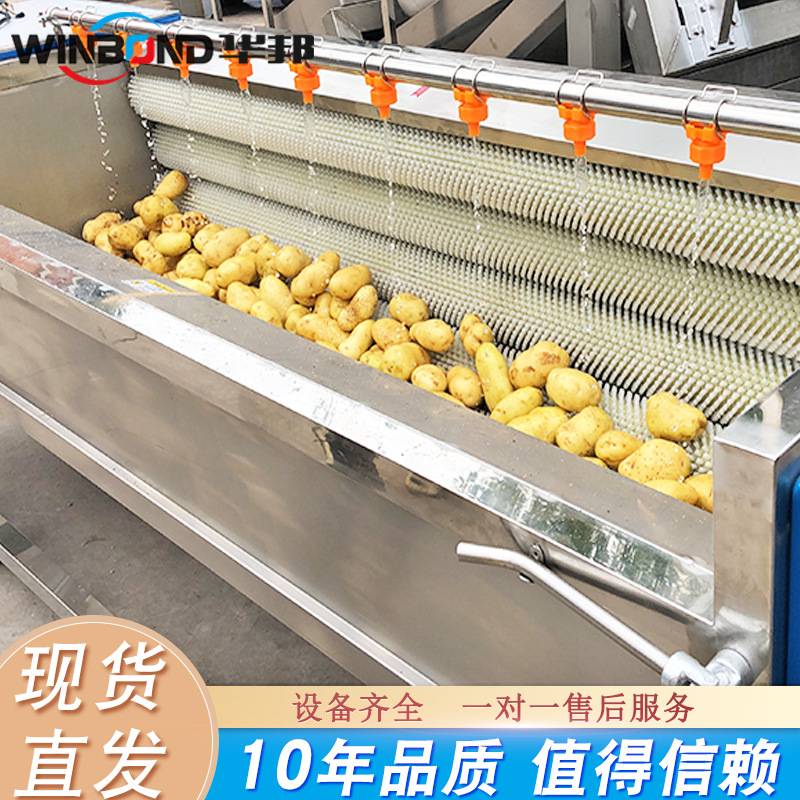 商用土豆毛刷清洗去皮机 海蛎子去泥清洗机 大型毛辊清洗机