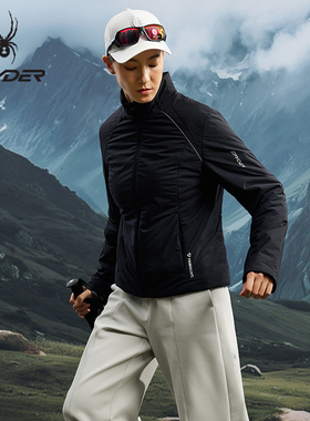 SPYDER蜘蛛秋冬女子P棉尼龙66防泼水轻量短款立领厚棉服25CF204W