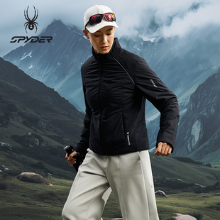 SPYDER蜘蛛秋冬女子P棉尼龙66防泼水轻量短款 连帽厚棉服25CF204W
