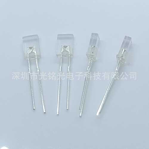 厂家供应 257MM白发透明粉红短脚直插灯珠 白发粉红LED发光二极管