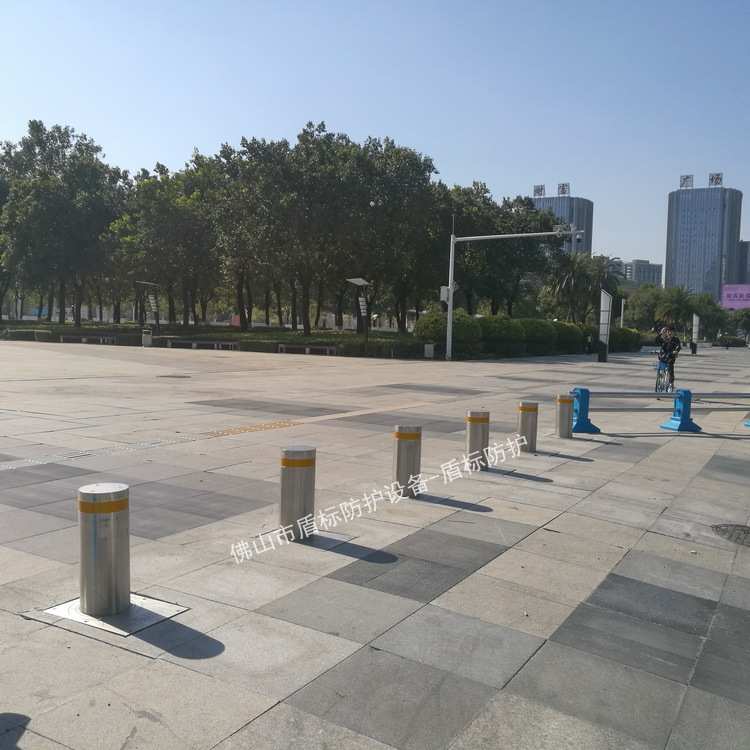 盾标防护电动式防撞柱 商城汽车出入通道自动升降路桩源头工厂