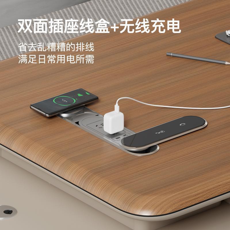 轻奢老板桌办公桌DBQ具简裁约现代领导办室家大班台总经理桌公椅