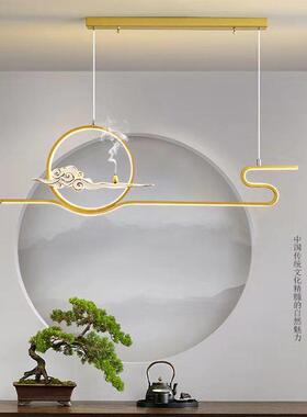 新中式茶室吊灯le446云d餐厅前台装国饰灯中风创意祥假山设计师灯