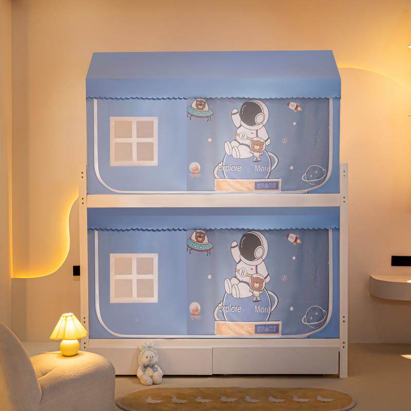 EQ4F子床母床床蚊帐儿宿童防摔全底高低床F769MJT8上下上下铺遮光