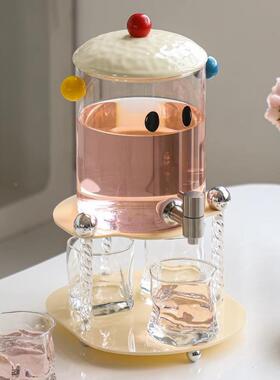 玻璃冷水壶耐高温凉水壶家用大容果水茶HL-65685饮料桶带龙头桶储