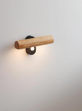 原木风壁灯师日式卧室NF-LM101床灯头楼梯间墙壁设计款开带按钮关