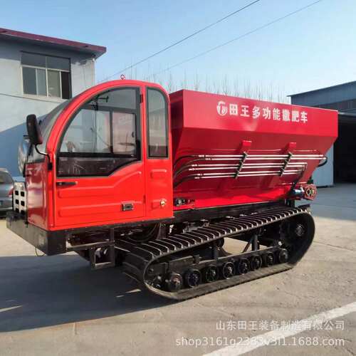 6立方履带式撒粪车四驱  490/4102发动机畜禽粪便喷撒车 撒肥机