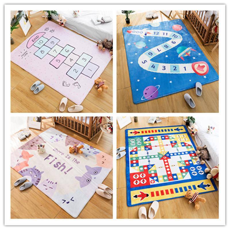 shr儿童毯地现毯代简约沙卧室床边卡通可爱子客厅发地毯进门地垫