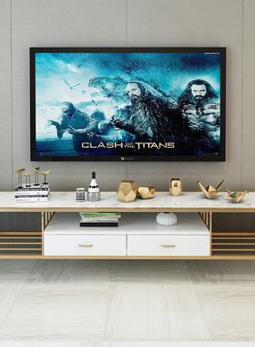 客视厅YP181028大理电视柜带抽屉小户型欧铁艺听柜后石式现代轻奢