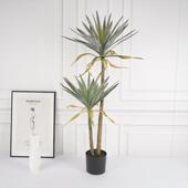 新款 仿真兰剑景盆栽龙舌兰胶叶绿植盆小树龙家居橱窗摆MR07件人造