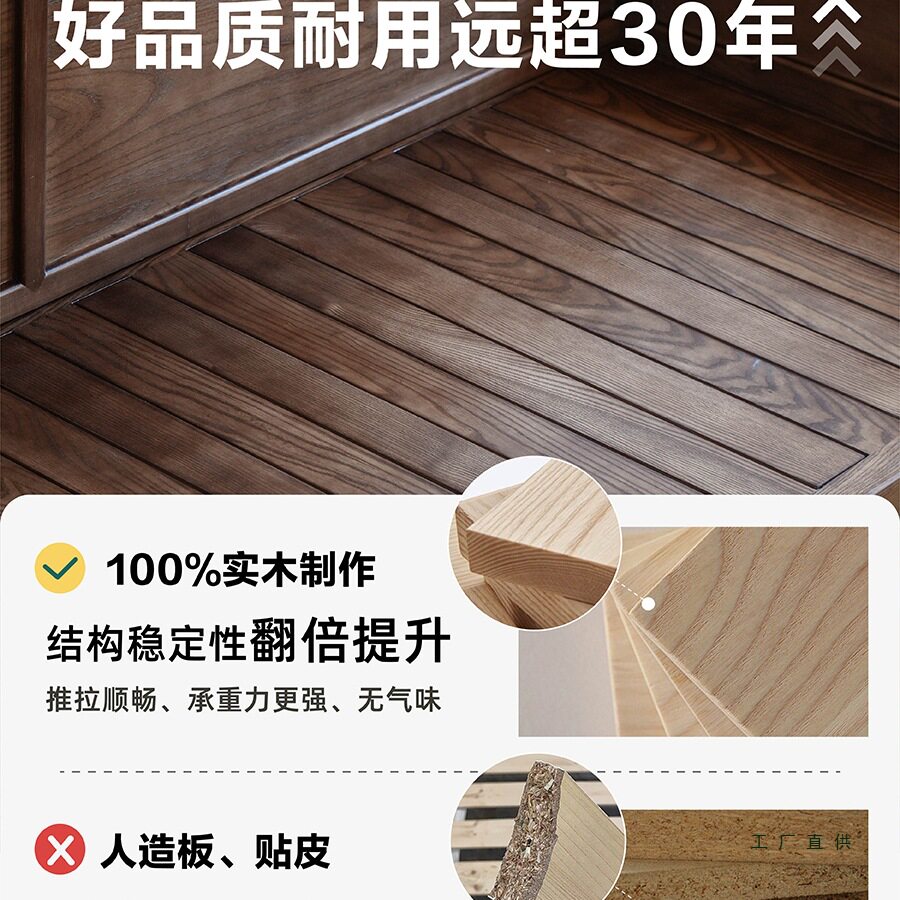 实木折叠沙发床罗汉床新中式小户型客厅推拉床伸缩两用一体压缩床