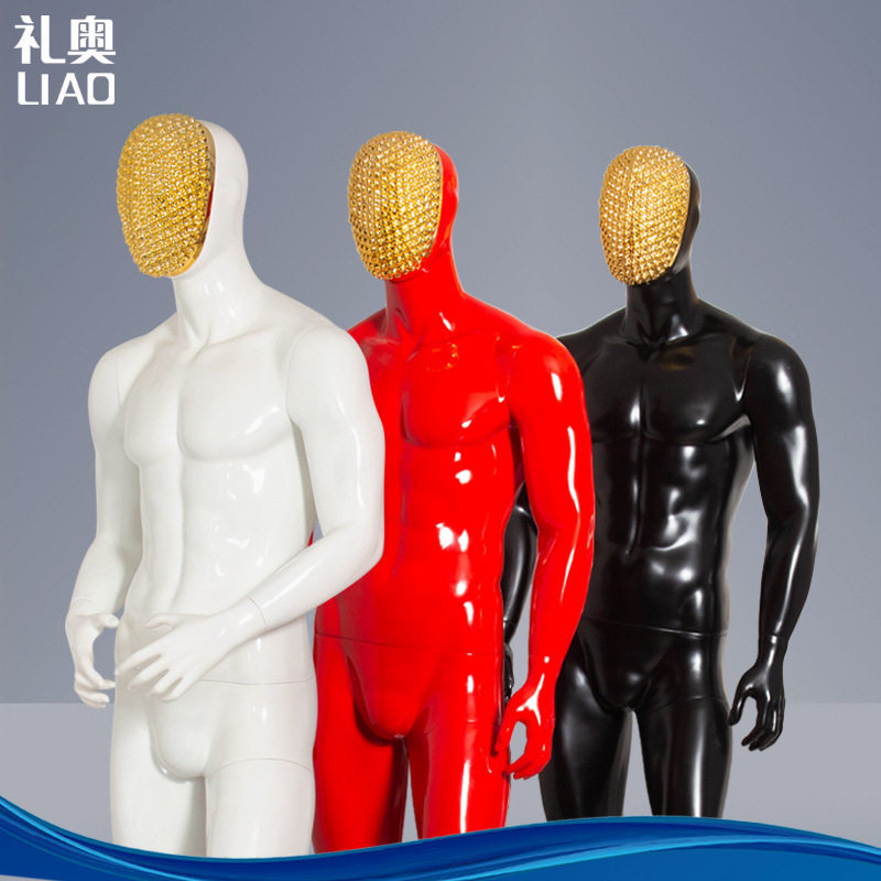 电镀哑光亮光男模大码服装展示架