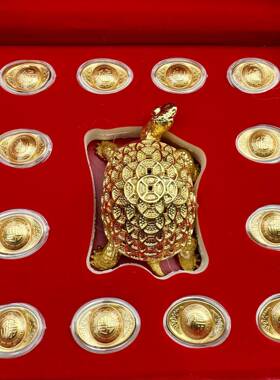 金龟富006甲天下装饰镀金工金艺品办钱公室茶室家居装件饰摆送礼