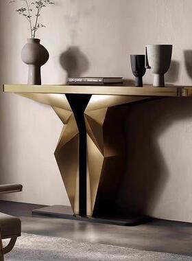 关靠墙玄入门ZG-74722桌金架底大理石岩板靠墙桌脚座走廊台脚镀不