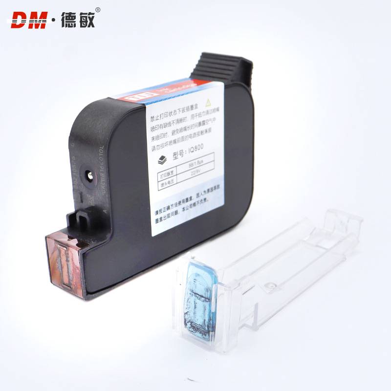喷码机IQ800原装黑色喷墨速干墨盒 手持打码机通用快干墨水打印机
