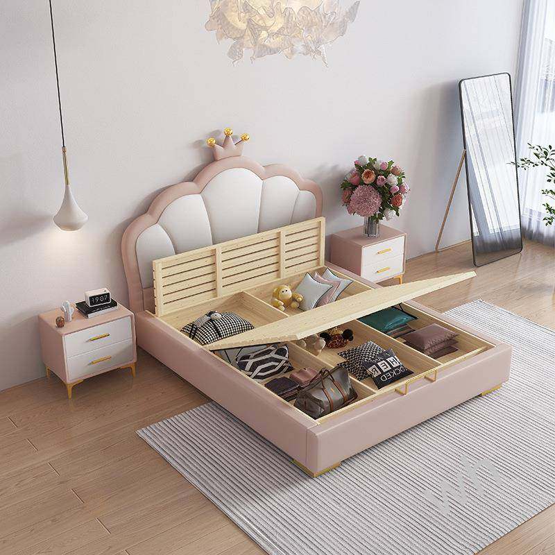 NK1雯N1时爱尚新儿童人皮床1款.2单小户型卧室齐边储物可女kYQHZm