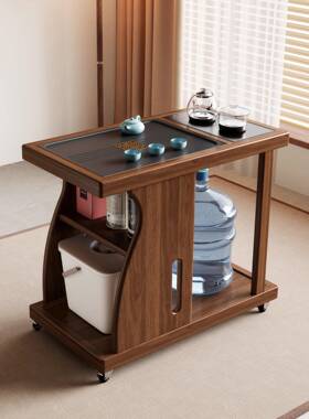 移动茶ZMQ桌几用小户型茶台水实家木茶车烧壶一体茶水柜茶边功夫