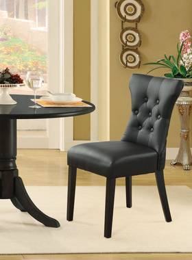 美式轻奢饭店实VBZ座椅木简约休餐厅极简约椅子家用简实闲木餐桌