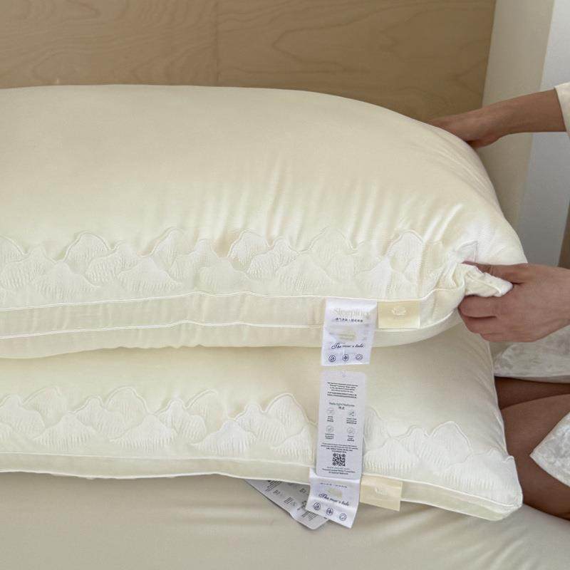 玫瑰蕾丝酒店枕芯天丝花枕提LRV蓬头松慢回弹酒店贵妇家用绒羽丝