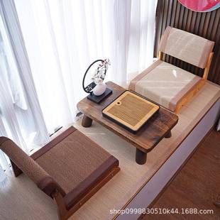 和室椅榻米座子椅日式无腿地靠背凳实木飘窗坐矮BXY椅床榻上懒人