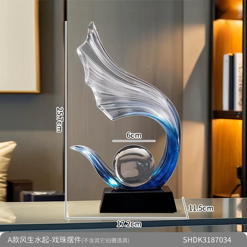 生水起酒办柜URR装次饰品摆件轻奢客厅公室高端风大气上档感