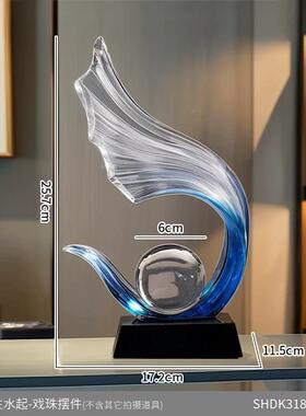 生水起酒办柜URR装次饰品摆件轻奢客厅公室高端风大气上档感