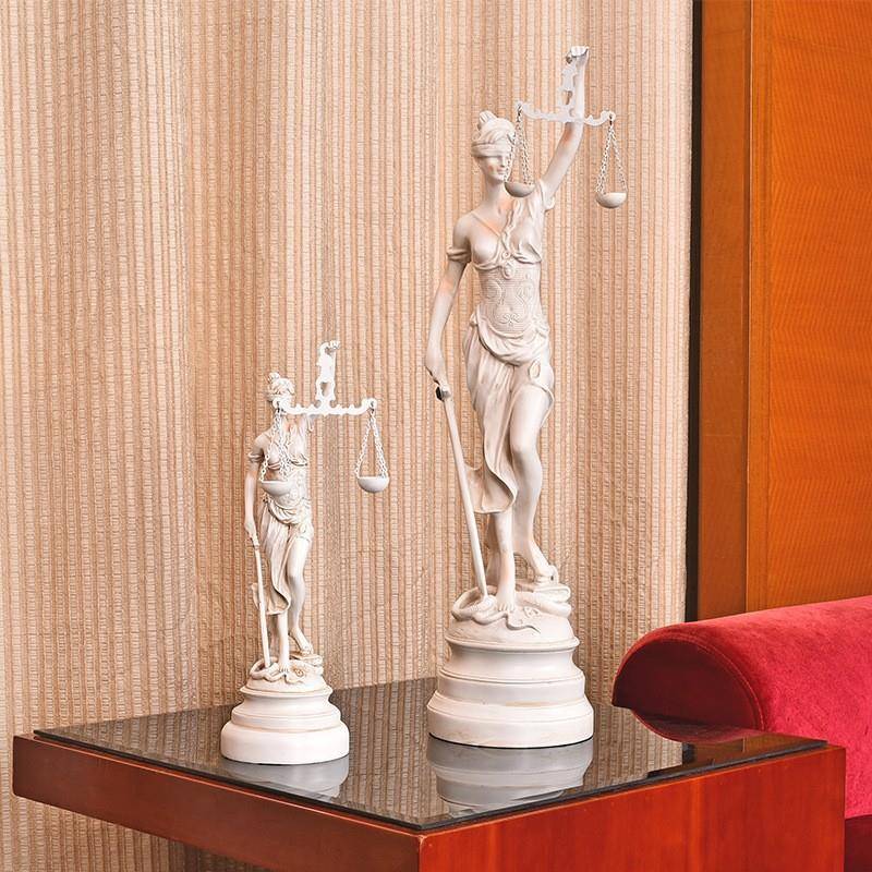 IWR跨境热盲人销像正义女神忒弥斯女神雕卧装饰家居客厅室书房装
