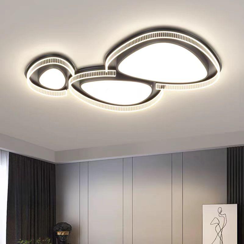 客灯全光谱鹅卵石吸顶灯奶油风大主灯现代厅简约灯具VDL套餐组厅