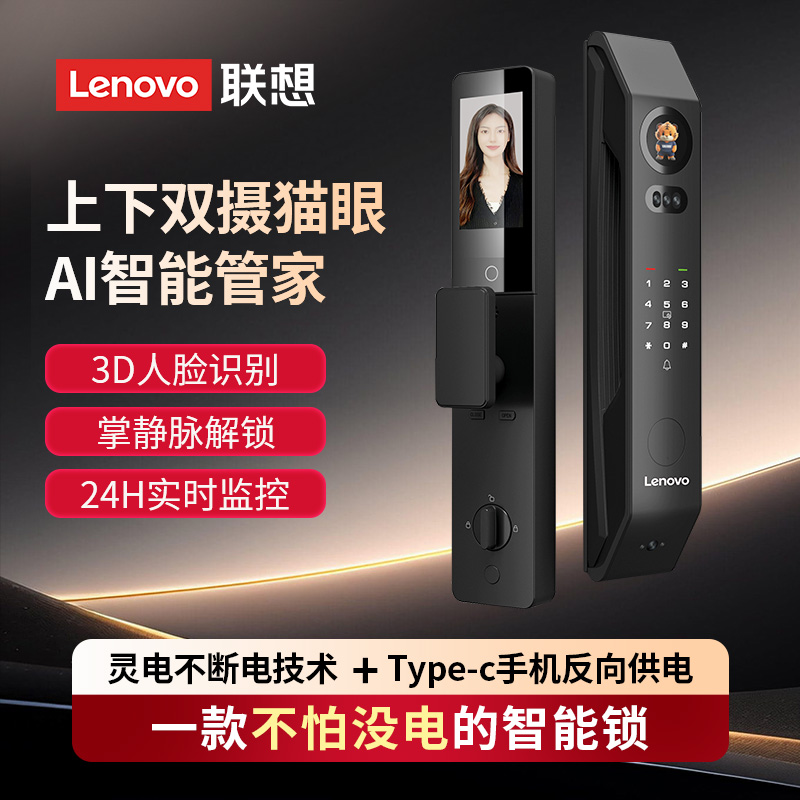 Lenovo联想T30AI灵电款智能门锁