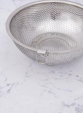 厂钢家直供不锈ry513-3沥水篮菜篮家用带扣环洗米筛厨洗洗菜篮果