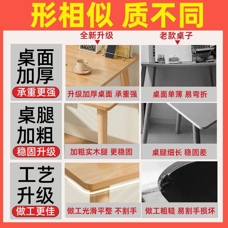 桌子简学易出租屋书桌木卧室女生家用初中小学生习实桌YXW腿写字