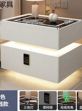 悬浮智YSW床头柜现代能简约无线充电意式简极室家用创意卧网红床