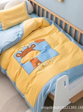 a类纯园儿棉幼园被子三件套套褥装全棉入专用被六件NVZ套幼儿园7