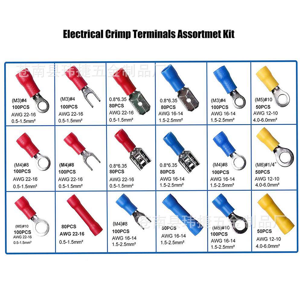 冷压无品牌/连接端1500pc子s盒装冷压端子套18款预绝缘压线端装子