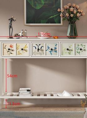 美入户正对门玄关柜实木靠式墙长条桌代过装饰PFS47033现简道约客