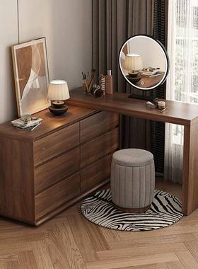 斗梳妆台一体卧室现简见详情约柜化妆桌床尾收代纳柜化台转角妆办