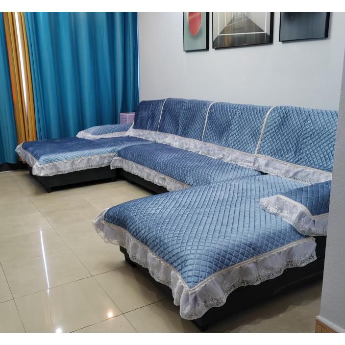 GZ6新款布艺CYW双妃全套沙发发垫靠M背巾贵扶手U型4米2以内沙使用