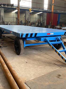 牵叉引平板车现厂家货厂TDTC-10区短途运输车10吨后挂牵引板平车