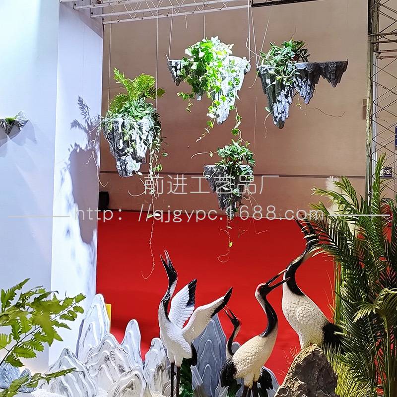 新款室内户外均可使用玻璃钢材质悬浮假山景观造景装置艺术景观