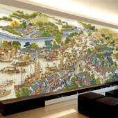 姑苏繁华十字绣2古0LIL25新款 绣线客厅中国风工景大画明清典手图