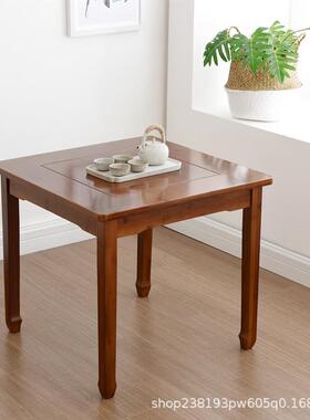 竹四方正桌方形简约早餐桌简易实木小饭桌家用小型方88949桌户子