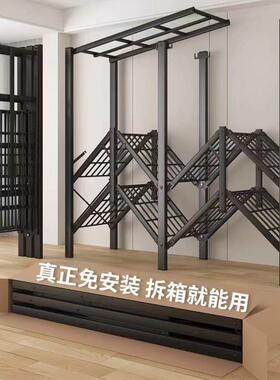 免租用安装折叠衣柜折叠家用卧简易结实加FIC粗室耐钢架出房衣橱