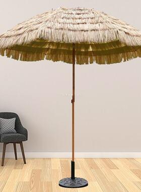 z防稻伞UXK摄茅草直草户外太阳伞遮阳伞庭院影阳台花园摆设杆拍摄