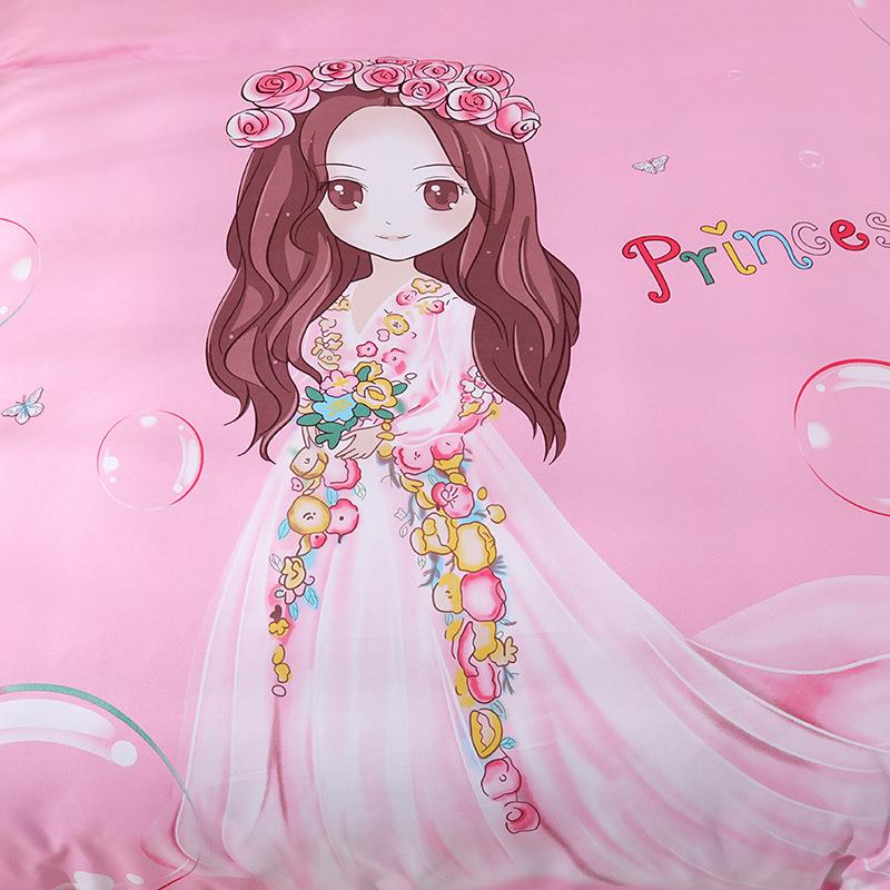 四LWN笠卡通件套大版加厚磨毛儿童亲可爱肤学生宿舍单人床三件套