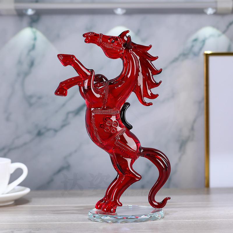 达创EKD意姿水晶公玻马工艺品摆件办室酒柜装饰桌面家居摆璃设电