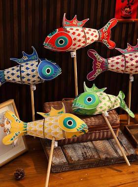 鱼非服遗手持鱼灯成品中秋舞台AAO演出花灯锦鲤古风汉拍照道笼具