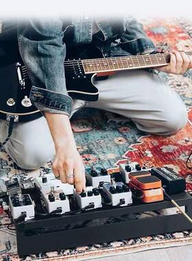 吉他铝合金效果板乐器粘贴单块效OXK果支器带提包架固定板轨器道